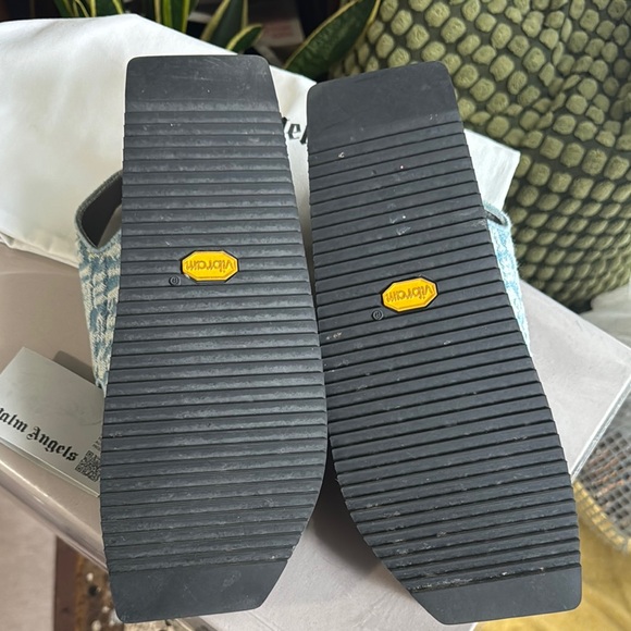 Palm Angels Blue and Black Sandals with Platform Sole - Picture 6 of 8